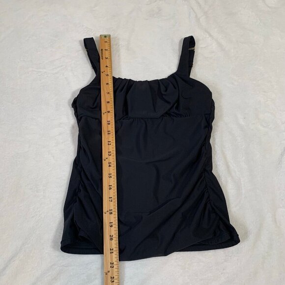 Lands' End black strappy tankini with underwire - Size 8 - Picture 10 of 10